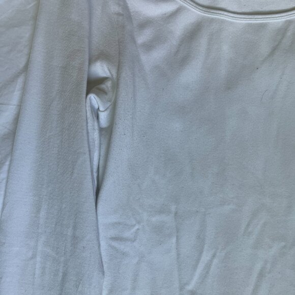 Elietian long sleeve white scoop neck t-shirt, size OS fits most - Picture 3 of 4